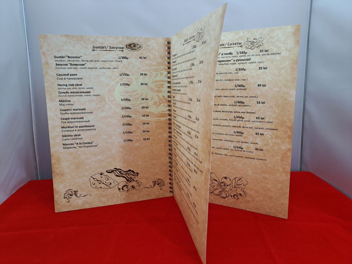 Menu, Placemats