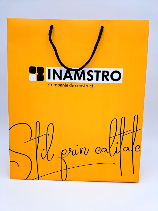 Branded cardboard bag — custom printing by Pergament, Chisinau