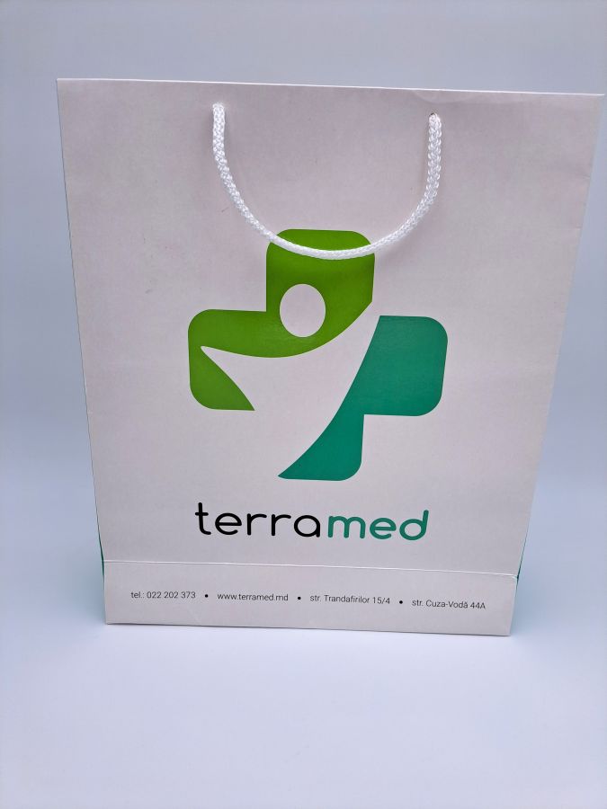 Branded cardboard bag — custom printing by Pergament, Chisinau
