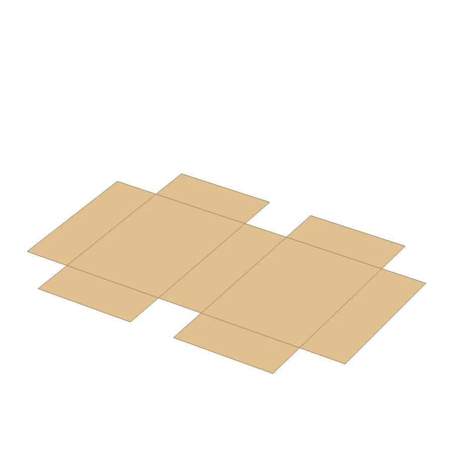 Self-locking carton box 280×190×85 mm, Construction no. 201193, Pergament