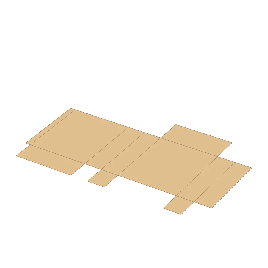 Paper bag 240×196×115 mm, construction no. 221040: how it folds