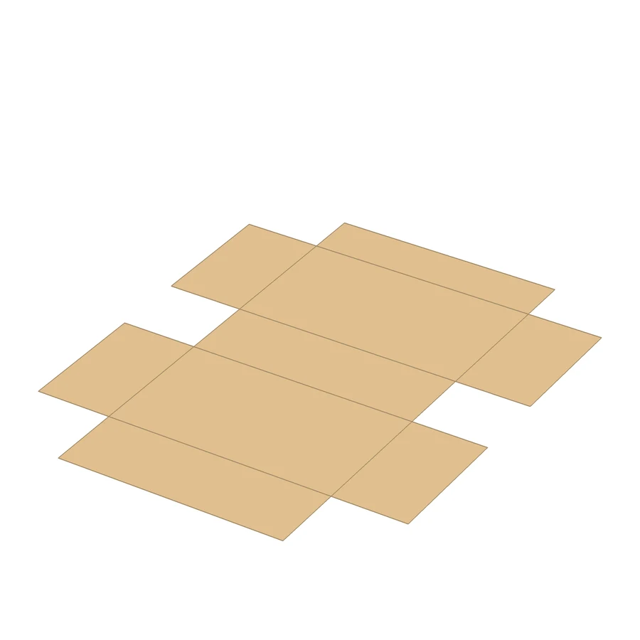 Self-locking carton box 235×135×80 mm, Construction no. 222009, Pergament