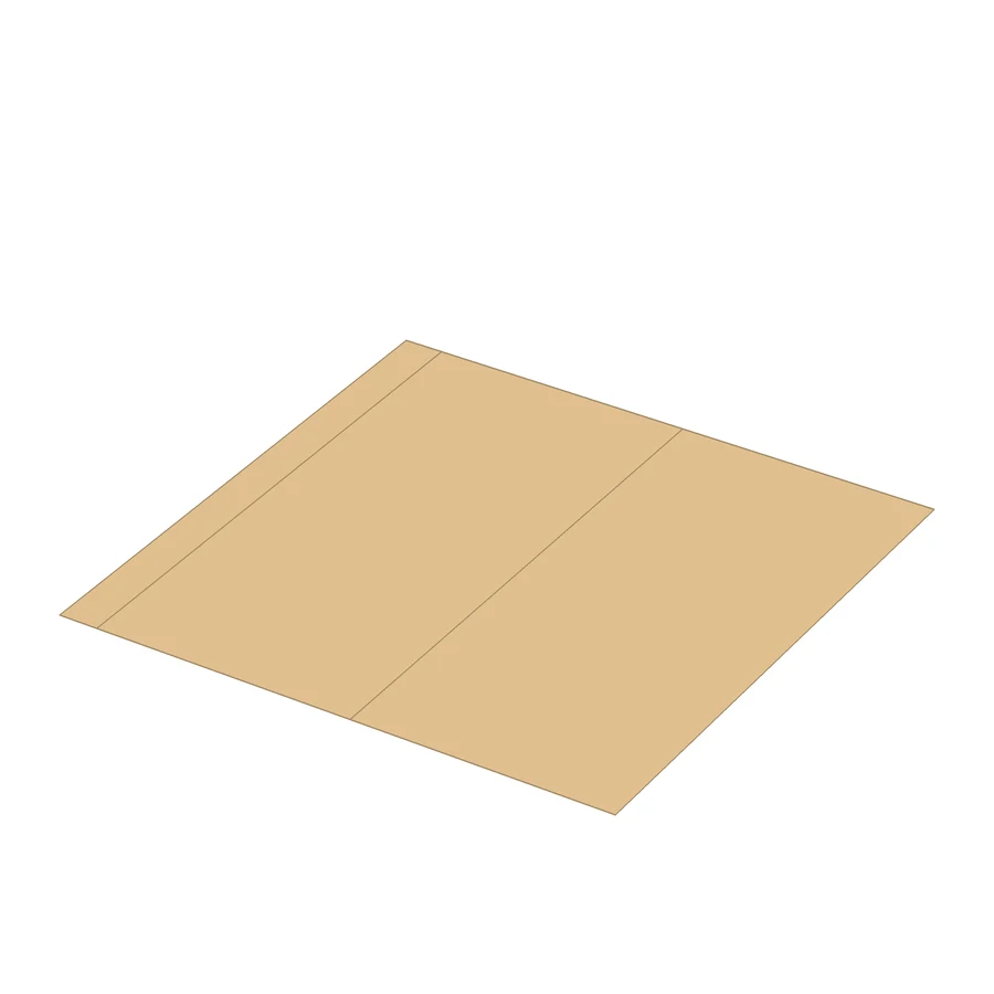Folding carton box 100×180×30 mm, Construction no. 222224, Pergament